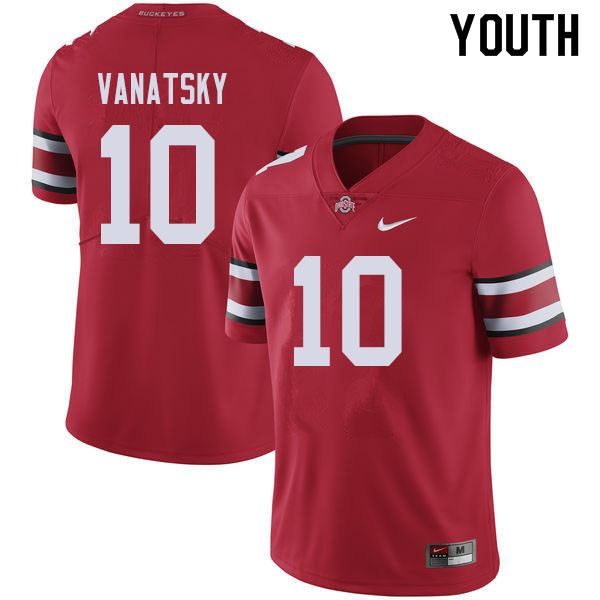 Youth #10 Danny Vanatsky Ohio State Buckeyes College Football Jerseys Sale-Red